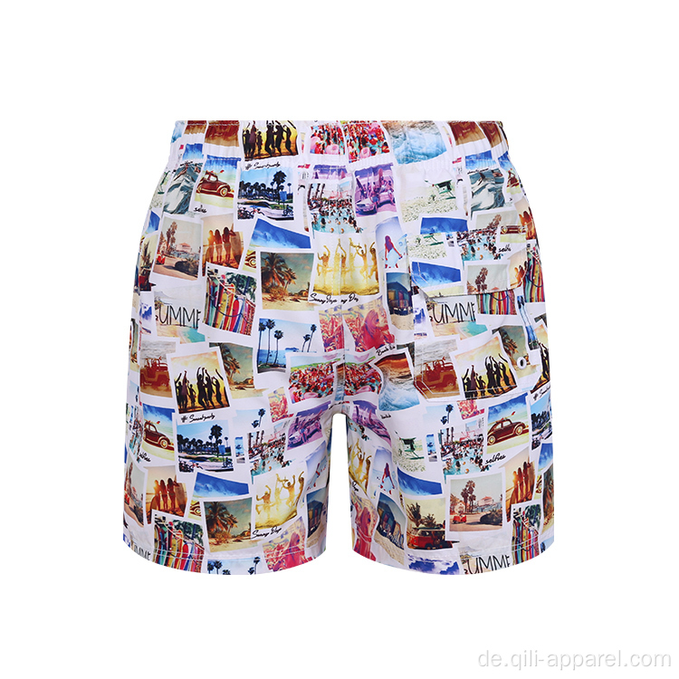 Schnelltrocknende bedruckte Badehose Beach Wear Shorts