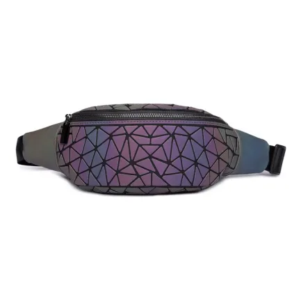 Premium Luminous Chameleon Belt Bag - Geometric Diamond Chest Bag - Waterproof Spring & Summer