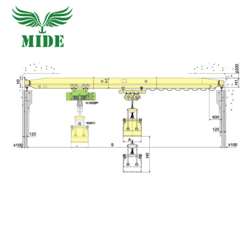 LZ type grab bucket single girder overhead crane