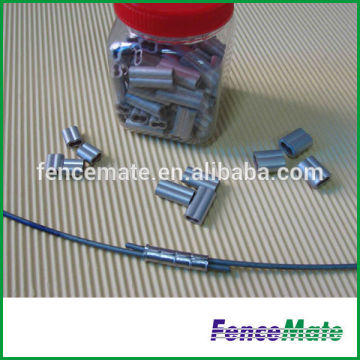 Electric Fence Gritted Aluminum Crimp Sleeve