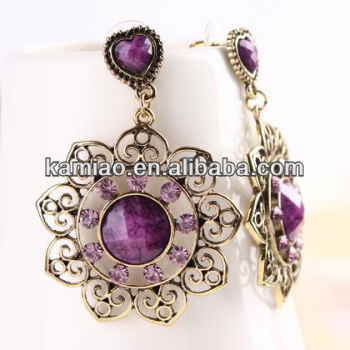 2014 ladies fashion new designed jewelry make clay acrylic mirror earring