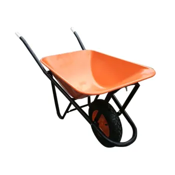 Durable 100-200kg Industrial Orange Heavy Duty Wheelbarrow