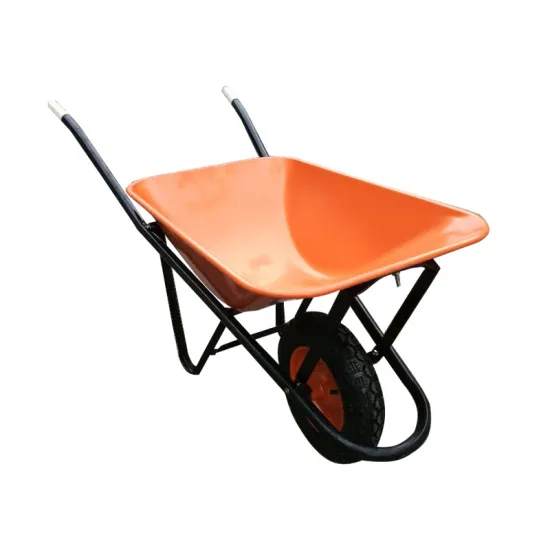 Durable 100-200kg Industrial Orange Heavy Duty Wheelbarrow