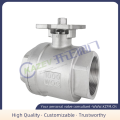 Two-piece threaded high platform ball valve