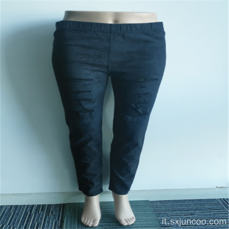 Jeans strappati all&#39;ingrosso del pizzo dell&#39;elastam del cotone 2% di 98%