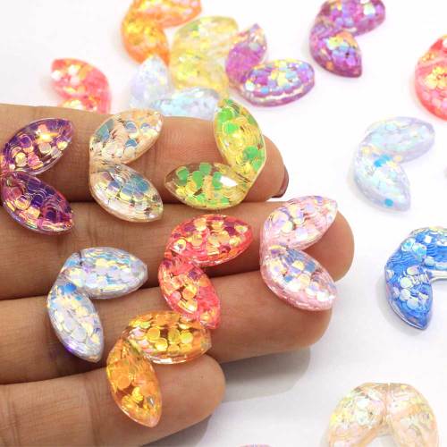 Hot Selling Butterfly Shaped Glitter Flat back  Resin Beads Charms DIY  Decoration PhoneToy Ornaments Beads
