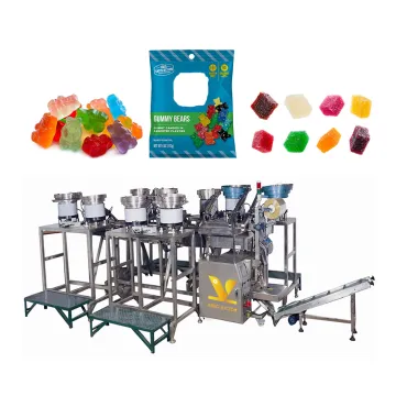 Automatic Hardware Furniture Fitting Mixing Packaging Machine | Gummy Bear Candy Packing Machine" 

However, if we need to simplify and focus on the key functionality, "Automatic Packing Machine for Furniture Fittings and Gummy Bears" could be more approp