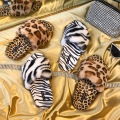 Mode Leopardendruck flache Sandalen Hausschuhe