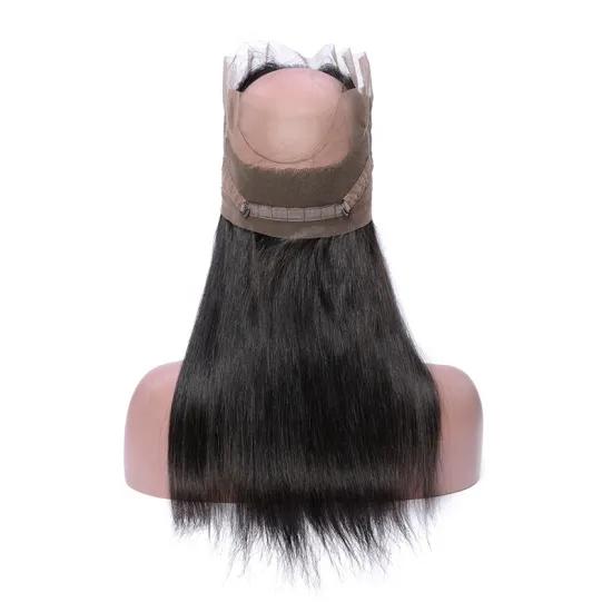 2021 Top Sale Virgin Unprocessed Factory Wholesale  Straight  360 Lace frontal