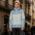 Chaqueta con capucha de moda para hombre en estilo casual