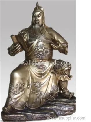Brass Sculpture Of Guanyu 