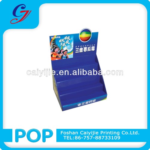 Blue POP cap cardboard display counter