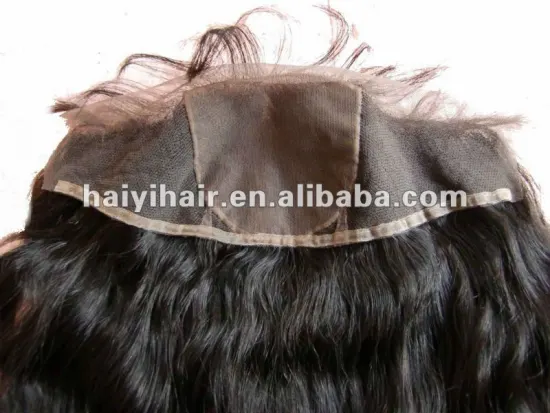 100% virgin Peruvian hair silk top closure lace frontal
