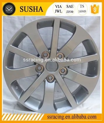 16x7.0 jwl via aluminumsilver wheels for Maza 6