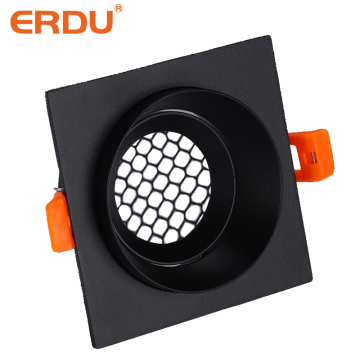 ERDU Recessed Square GU10/GX53/MR16 LED Spotlight Downlight Housing Module Lamp Frame