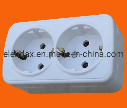German Std Wall-Mounted Wall Socket No Earth S6009
