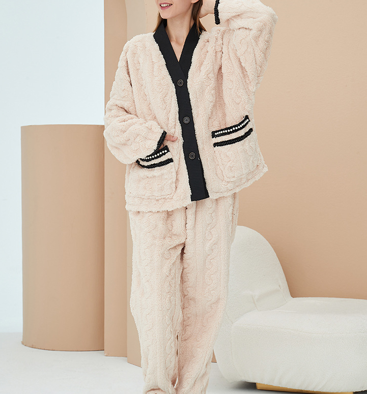 Frauen -Korallen -Fleece -Pyjama