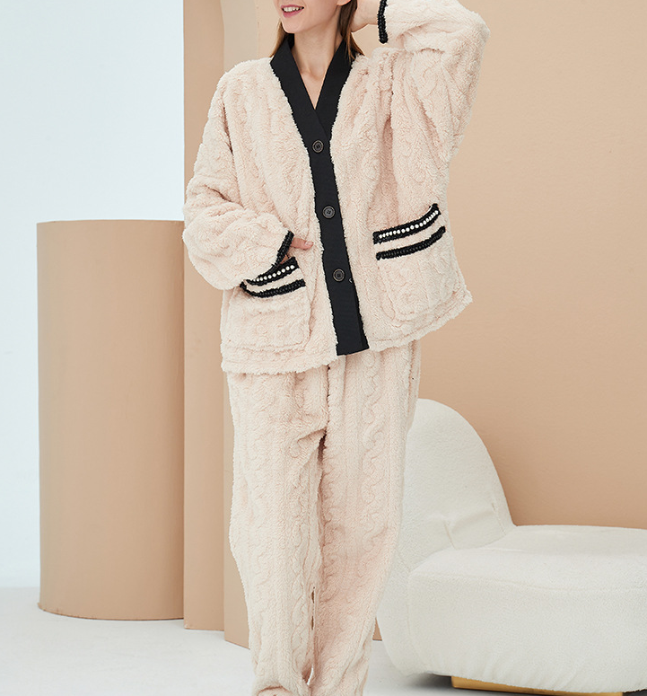 Kvinnokorallfleece pyjamas