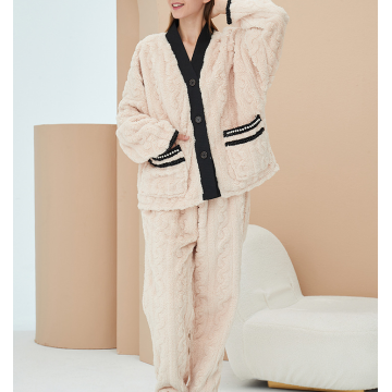 Kvinnokorallfleece pyjamas