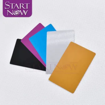 Laser Engraved Multicolor Business Card Set - 100pcs/lot Aluminium Alloy Name Cards