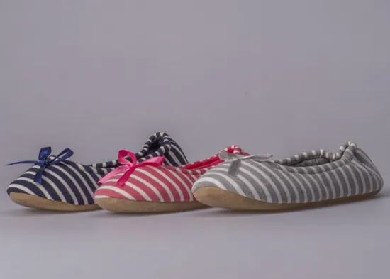 Cute Wedge Indoor Womens House Slippers With Textile Lining