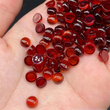 Natural Garnet Round Cabochon Cut Loose Gemstones