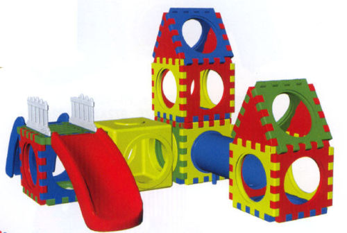 Child's Plastic Playground Slide Equipments , Children Playground Equipment