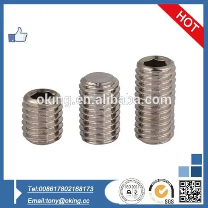 Hexagon socket set screws with flat point DIN913