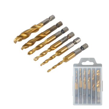 Professional Multi-Purpose Metal Drill Bit Set with Hex Shank, HSS, and Metric Screw Bits for Compound Tapping