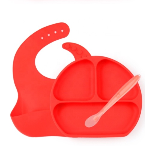 Bộ đồ ăn cho bé 3 miếng silicone