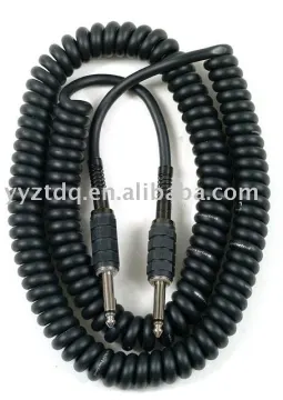 PUR spiral cable with 3.5mm audio jack