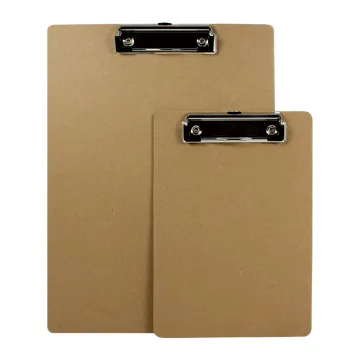 Custom Printed Kraft Paper Clipboards with Silver Metal Clip - A4 & A5 Sizes - Ideal for Office, File Management, Doctors, Nurses