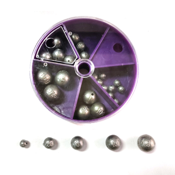 Purple Plastic Box Packing Lead Ball Sinker Fishing Tackle Accessoire "Echter, om het SEO-vriendelijker en beknopter te maken, zou je kunnen overwegen:" Paarse plastic loodzinkzinkers vis tackle accessoire