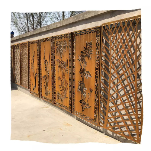 Garden Privacy Screens Corten Steel Outdoor Privacy Fencing Factory