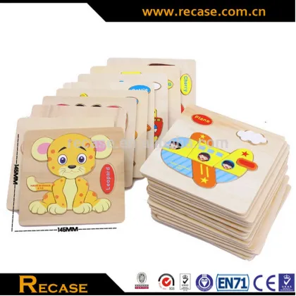 Animal 3d Wood Jigsaw Puzzle Wooden Teaching and Learning Animal Jigsaw