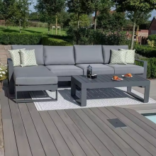 Populair design loveseats met kussens buiten meubels lounge set patio bank en stoel tuin aluin gesprekken set