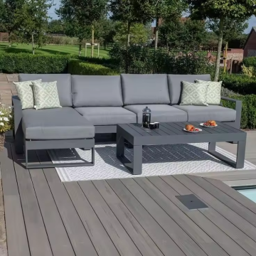 Beliebtes Design Lovesesats mit Kissen Outdoor Furniture Lounge Set Patio Sofa und Stuhlgarten Alum Gesprächset Set