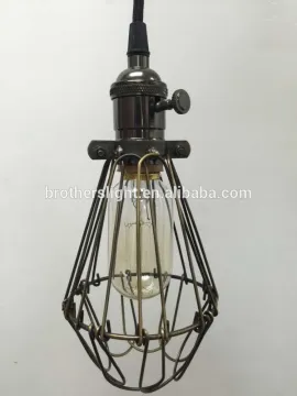 2015 China manufacture industrial hanging light bronze iron cage chandeliers in Dubai