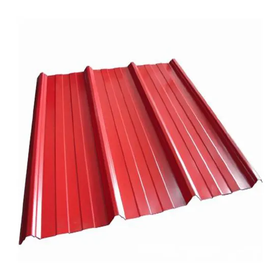 PPGI Prepainted Corrugated Steel Roofing Sheets in Brick Red Color