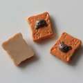 Kwadratowa kostka ciasteczka herbatniki Mini głowa niedźwiedzia koraliki żywiczne szlam płaski tył Cabochon DIY Craft Decor Charms telefon księga gości Spacer