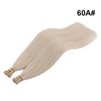 High quality factory wholesale 8''-34'' Cuticle Aligned Raw Virgin Remy i tip human hair extensions
