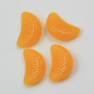 Τεχνητό χαριτωμένο ρεαλιστικό μίνι πορτοκαλί τμήμα φρούτων Cabochon χάντρες φθηνό για αξεσουάρ Slime Makings