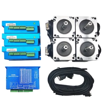 4 Axis Kit NEMA 34 Closed Loop Servo Stepper Motor with 1000PPR Encoder