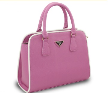 2015 New PU Leather Women Designer Lady Fashion Contrast Handbag