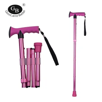 2022 Plastic Handle Adjustable Rubber Walking Stick Walking Cane