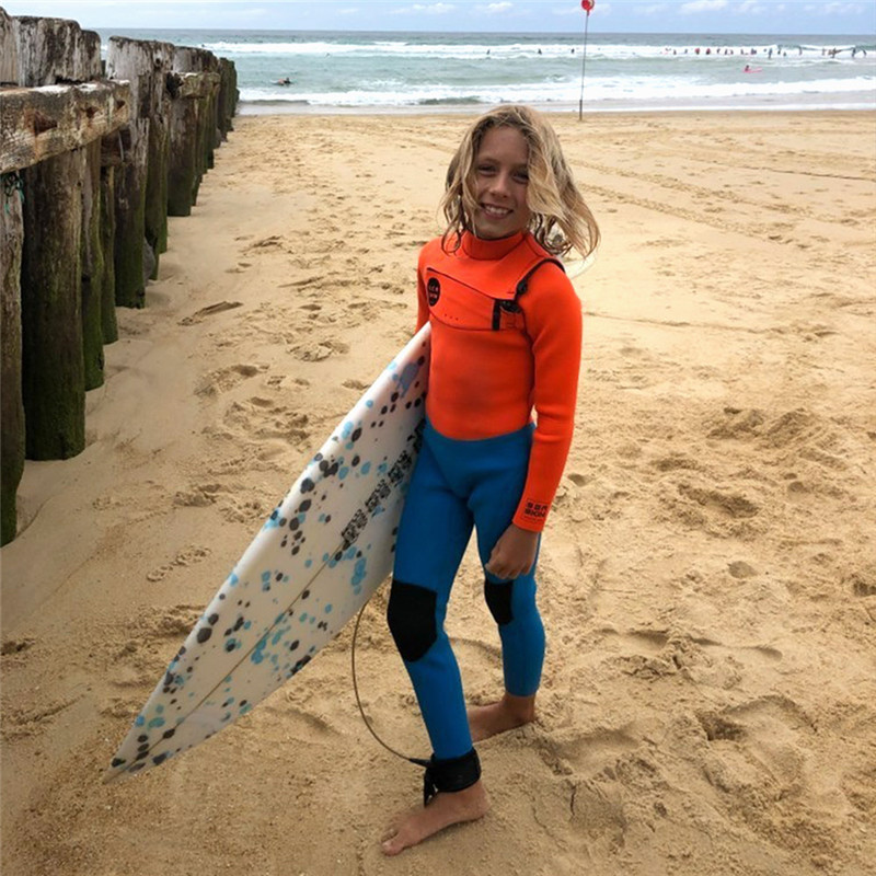 Sea Seaskin 3/2 mm mangas largas Niños Neoprene Juvenil Full Body Surfing Wetsuit