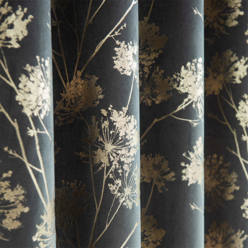 Dandelion Pattern Drapability Bronze Velvet Fabric