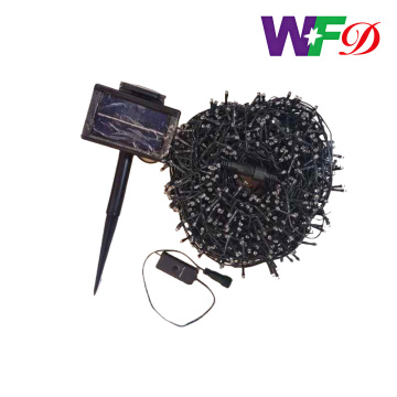 Napelemes és USB 1000 LED-es lámpafüzér