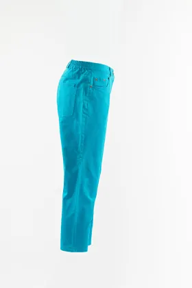 Ladies Aqua cotton trousers
