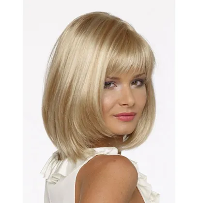Best-selling short bobo golden blond bobo hair  natural straight wigs Synthetic hair wig for women